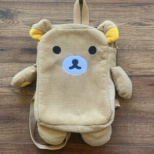 Rilakkuma Plush Bear Backpack for kids